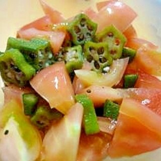 夏レシピ♪おくらトマト